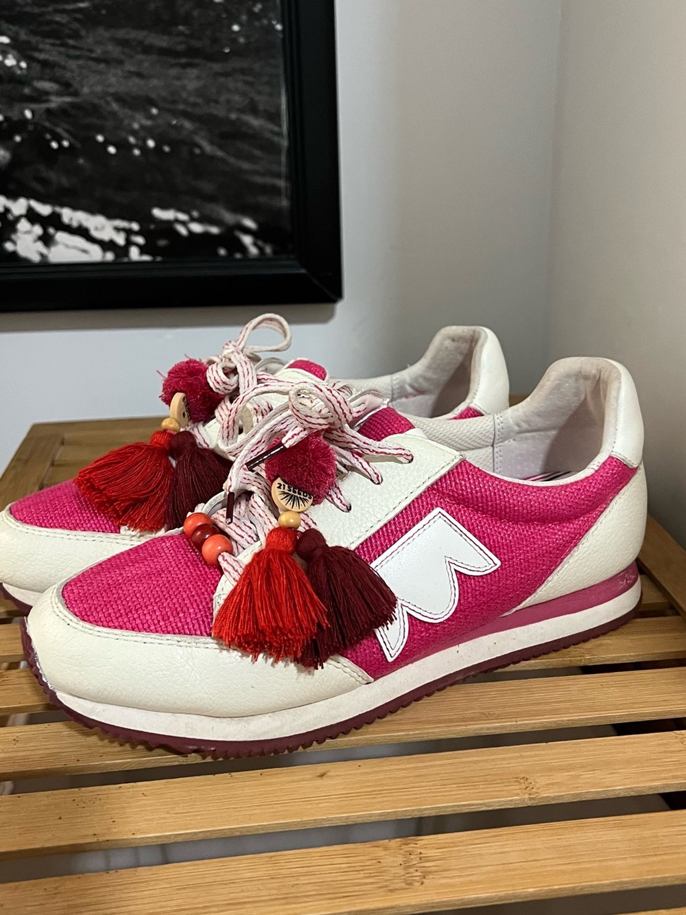 Birdies The Roadrunner x 21SEEDS Hibiscus Raffia sneakers, size 7.5